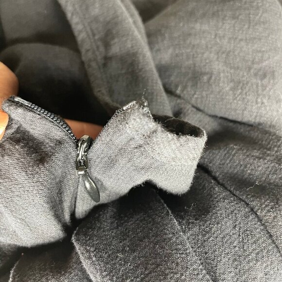 SHEIN Curve Black Cotton One Shoulder Fold Pleat Slit Hem Dress Summer 4X - Picture 12 of 12